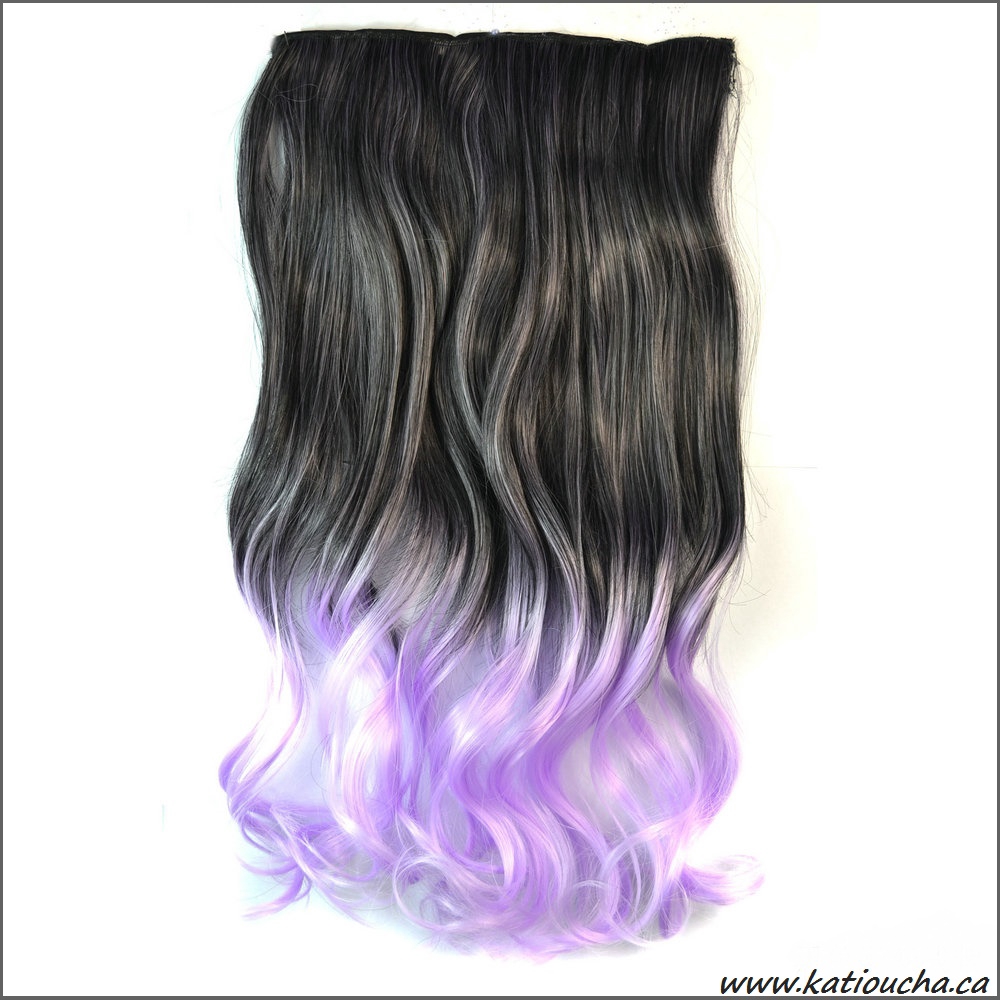 CLIP IN Hair Extension Loose Curl Wavy Curly Hair 55 Cm 22 OMBRE